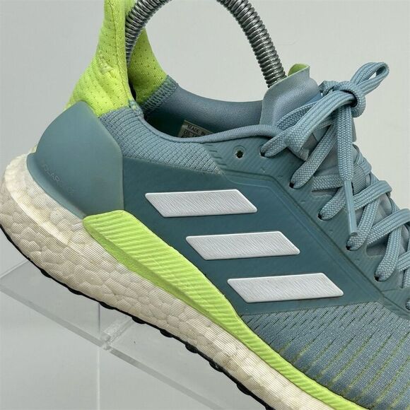 Adidas Solar Glide Running Shoes Light Blue Neon Green Size 6.5 Athletic Sneaker - Picture 2 of 13